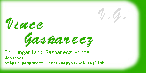 vince gasparecz business card